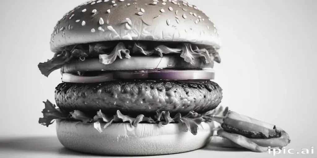 hamburger clipart black and white