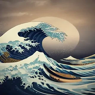 great wave wallpaper