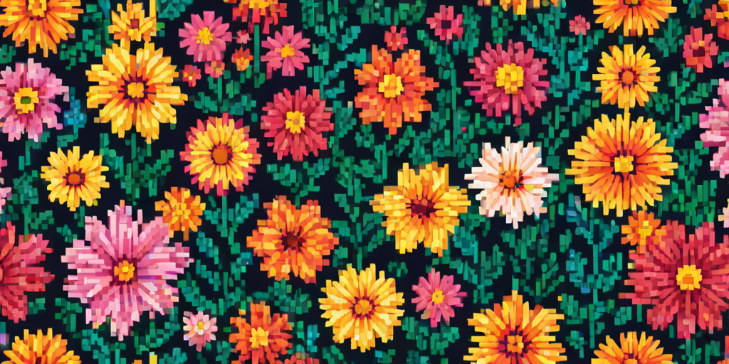 pixel flowers