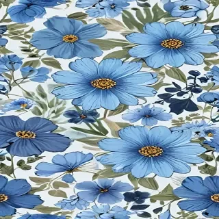 blue flowers clipart