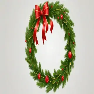 christmas wreath transparent