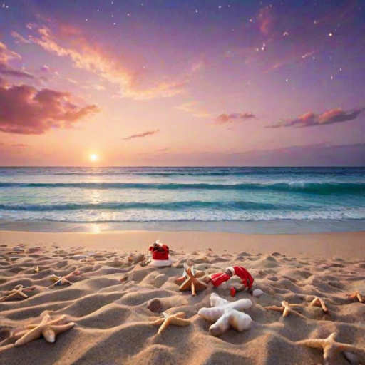 beach christmas wallpaper