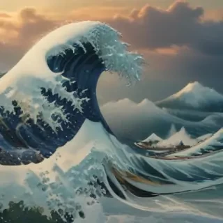 great wave wallpaper