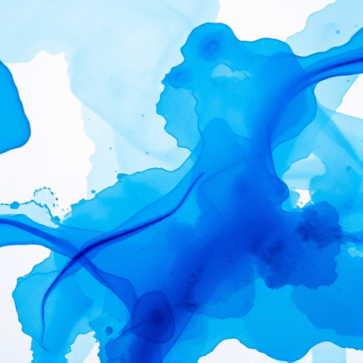 Create a vibrant watercolor splash in shades of blue and turquoise with a smooth texture, photographed with a DSLR camera at f/8 aperture, 50mm lens, ISO 100, natural light, top-down view, high resolution.