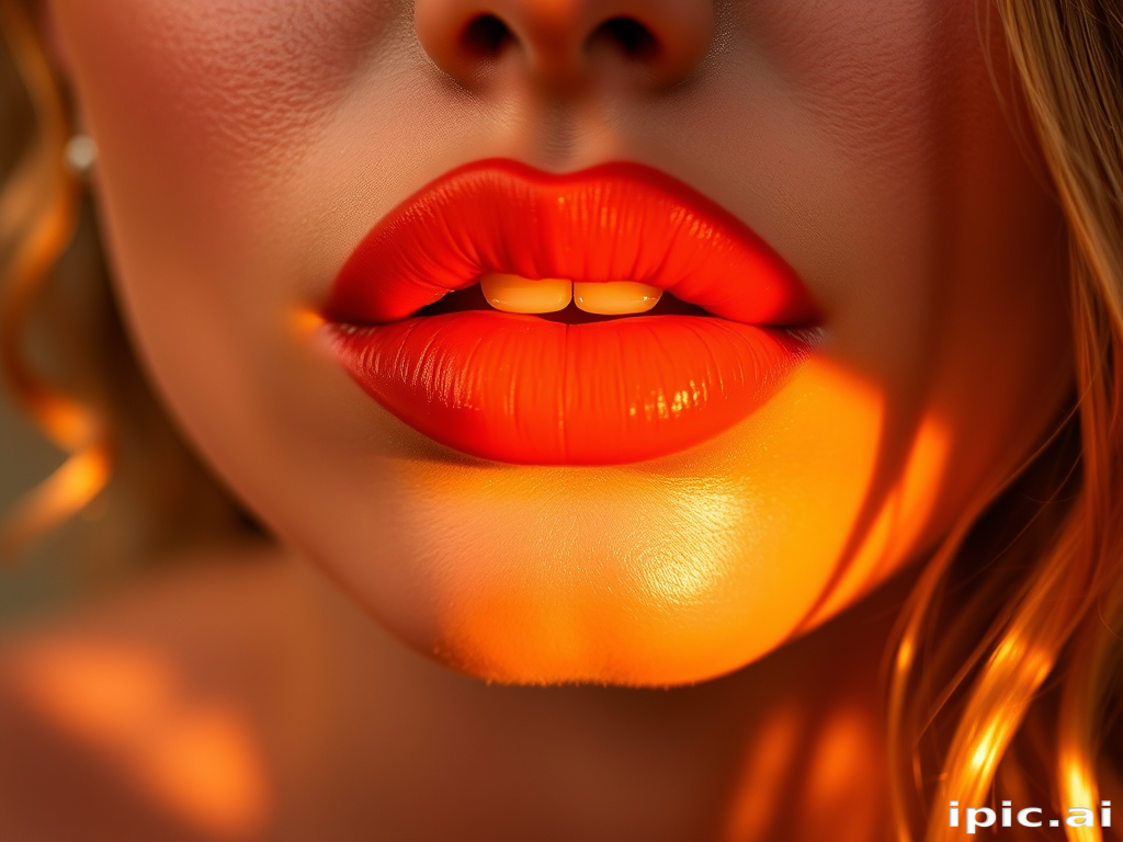 Sun-kissed terracotta lips evoke warmth and earthiness, featuring a creamy matte texture that complements golden-hour lighting