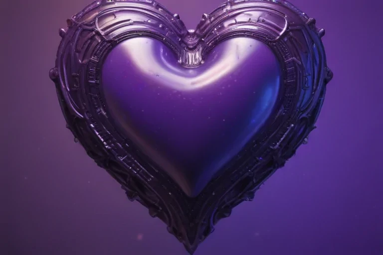 purple aesthetic heart