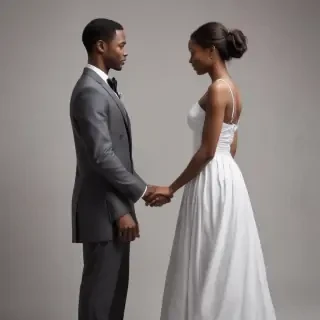 black couple holding hands