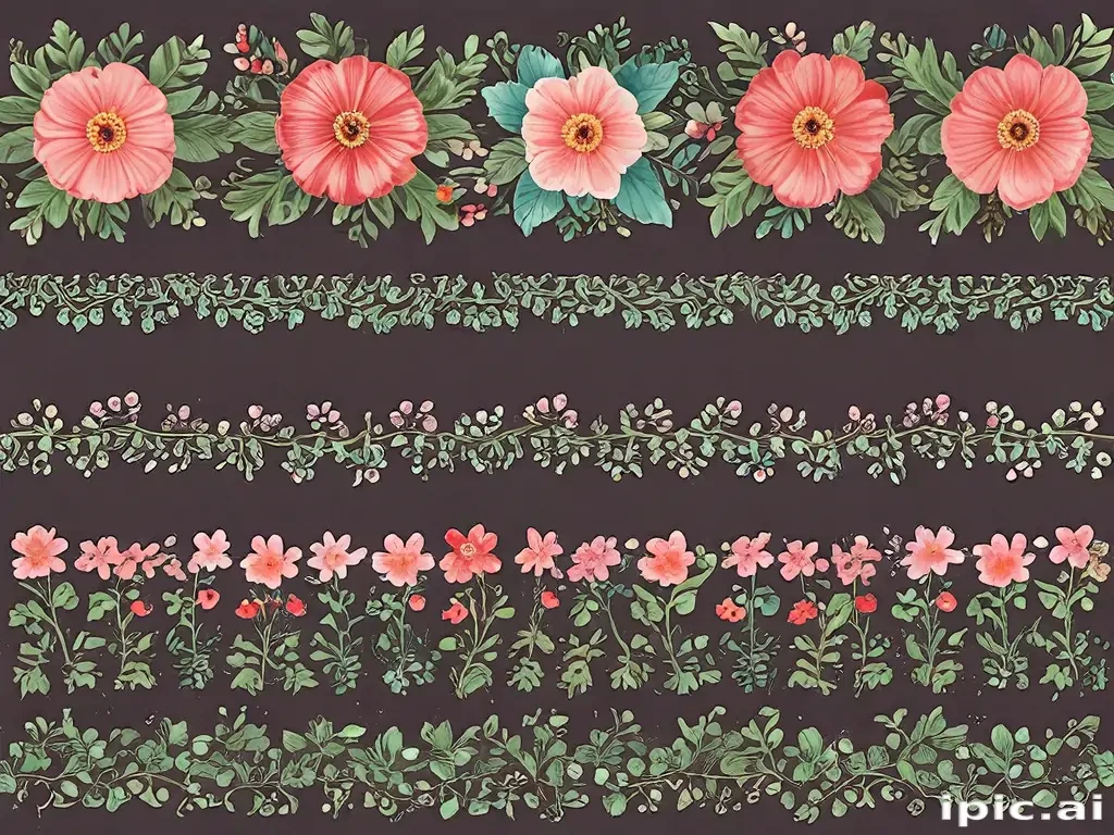 floral borders clipart