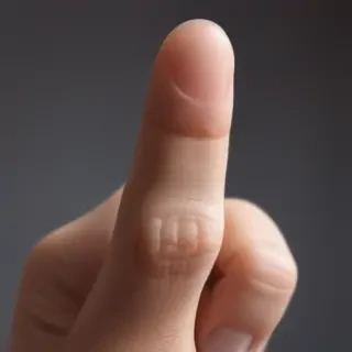 middle finger transparent