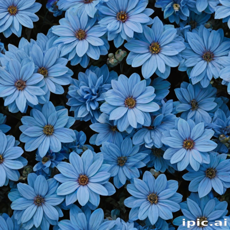 aesthetic blue flowers