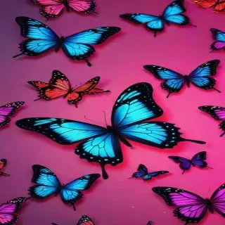 neon butterfly wallpaper