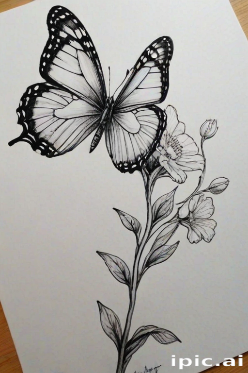 butterfly drawling