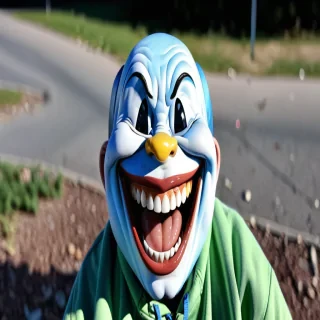 grinning