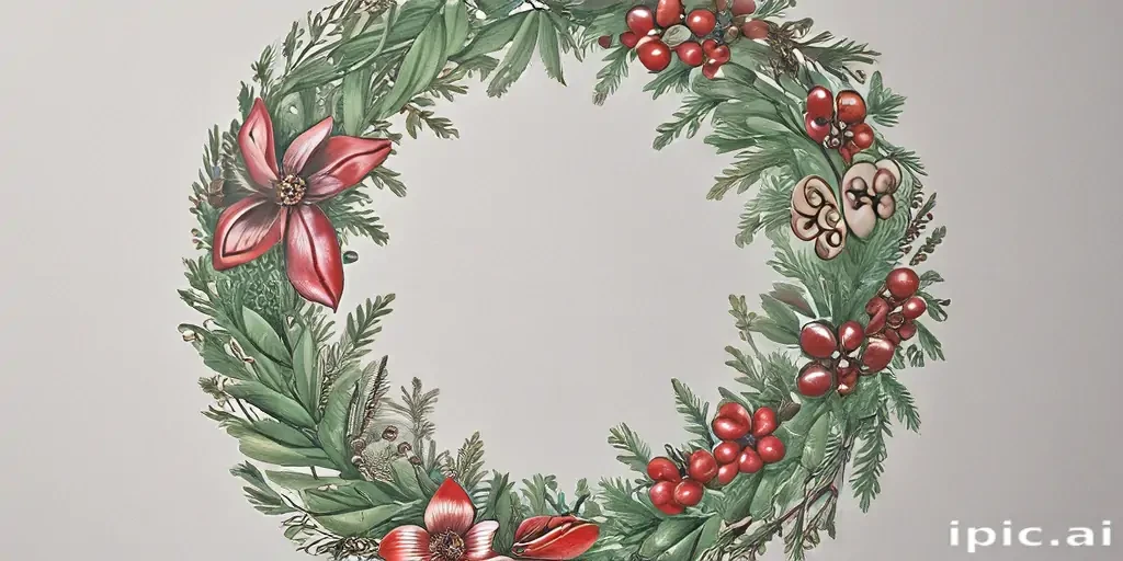 wreath drawing