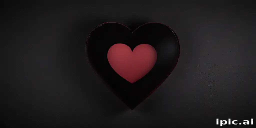heart with black background