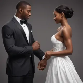 black couple holding hands