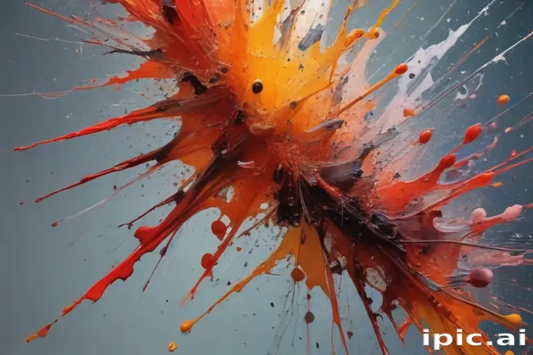 transparent paint splatter