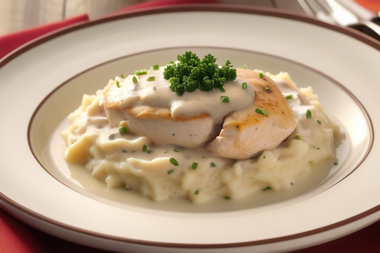 creamed chicken over mashed potatoes