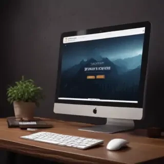 computer website mockup