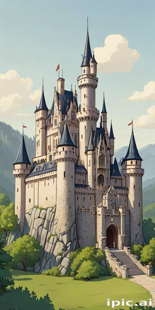 cartoon of castle