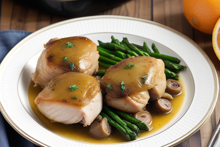 orange wine braised chicken thighs