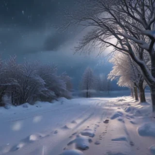 snow falling png