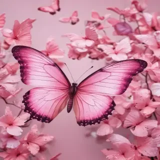 images of pink butterflies