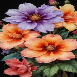 colourful flower drawing