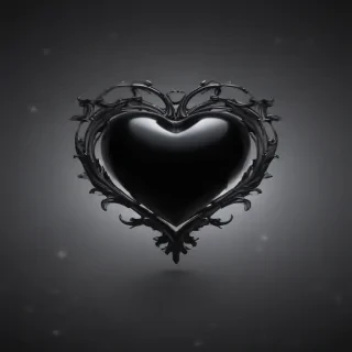 black heart transparent