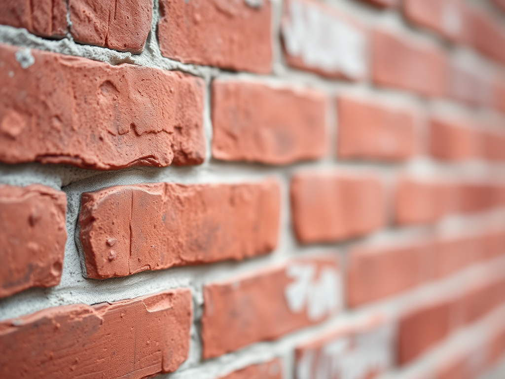 A high-resolution close-up image of a red brick wall texture, captured with a DSLR camera at f/8 aperture, ISO 100, and a shutter speed of 1/125s, using a macro lens to enhance detail and clarity.