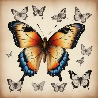 images of drawings of butterflies