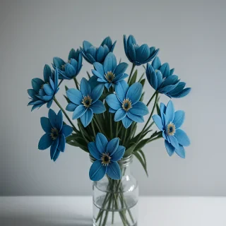 aesthetic blue flowers