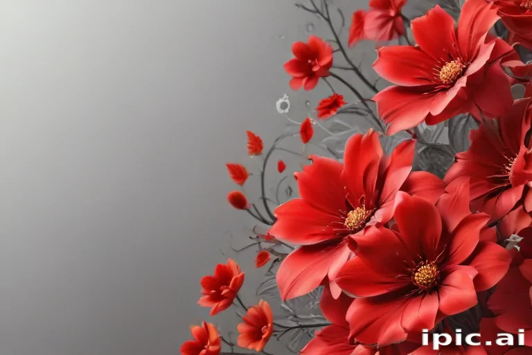 flower background red