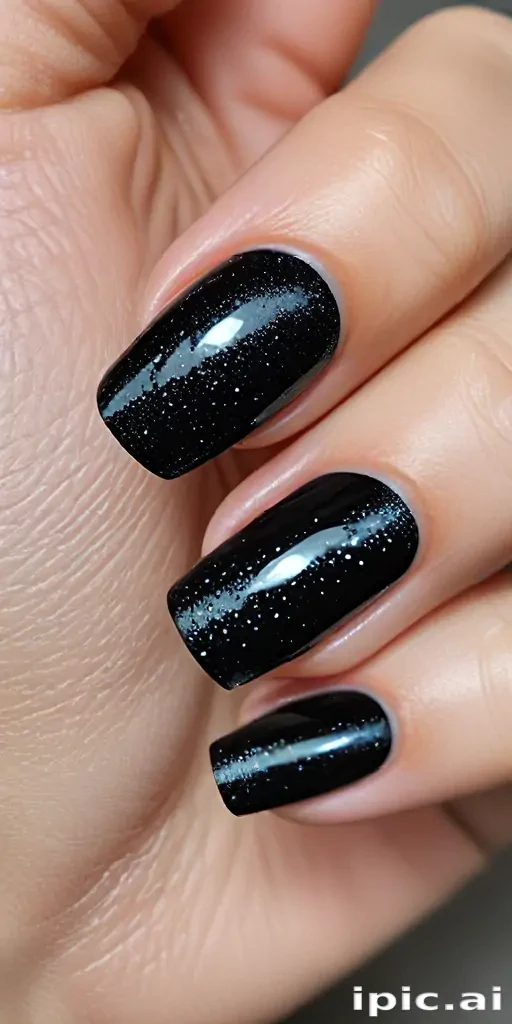 black with glitter