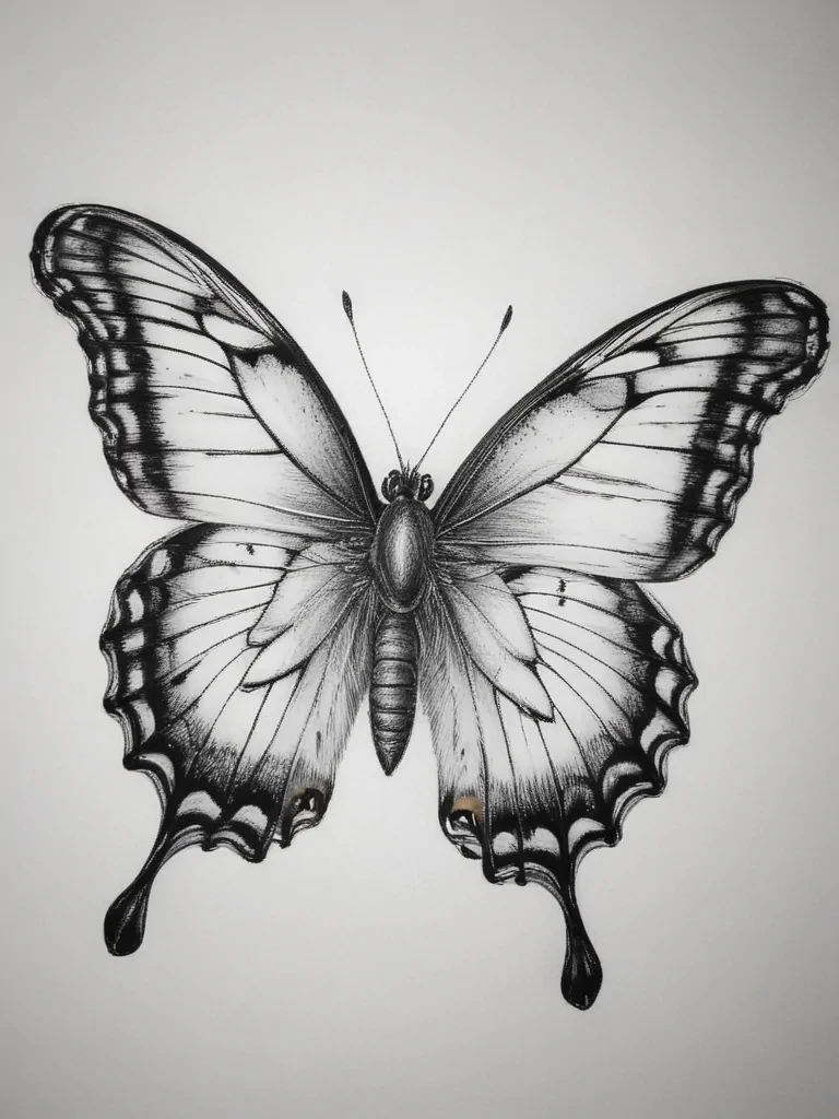 butterfly drawing outline