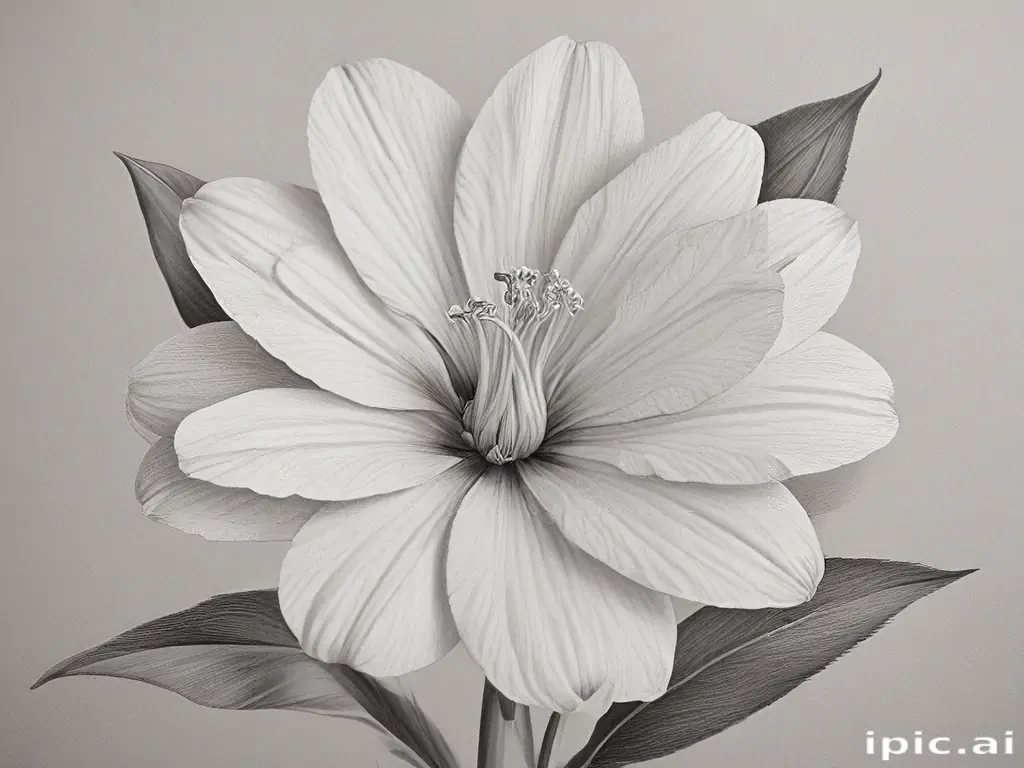 flower pencil drawing