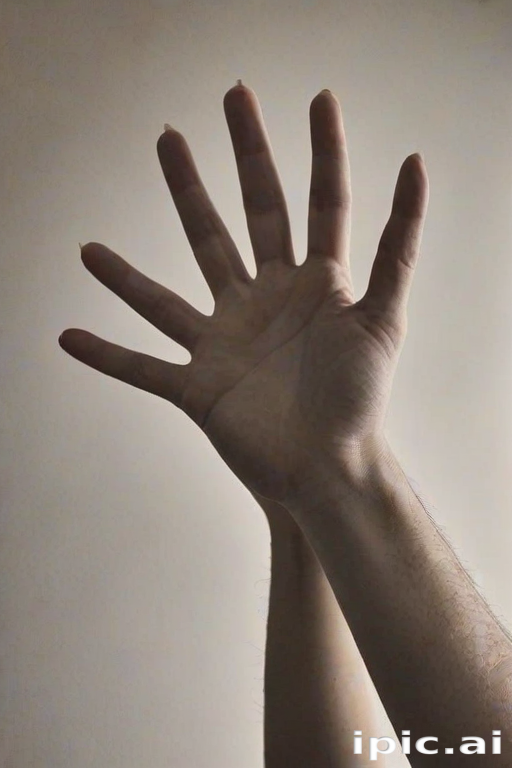 An Artistic Display of Hands Reaching Upwards Against a Soft Background