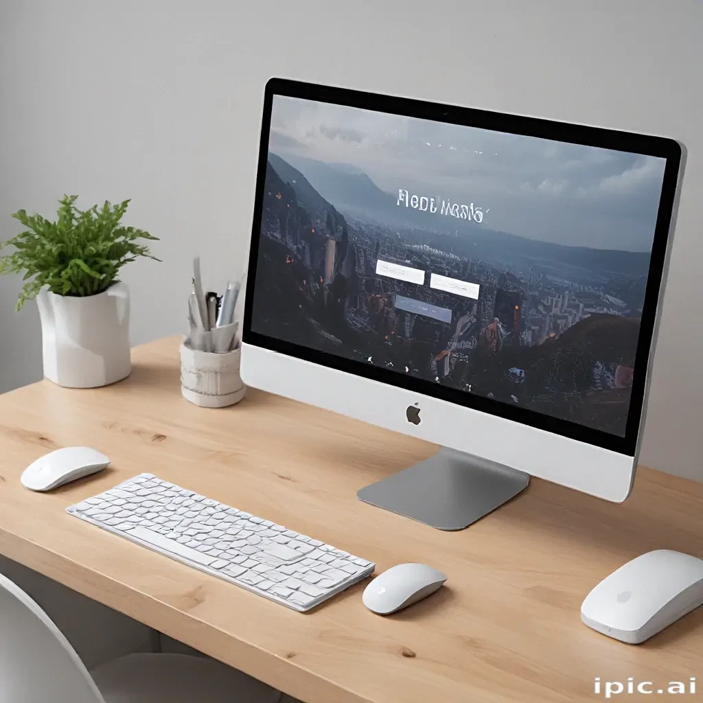 computer website mockup