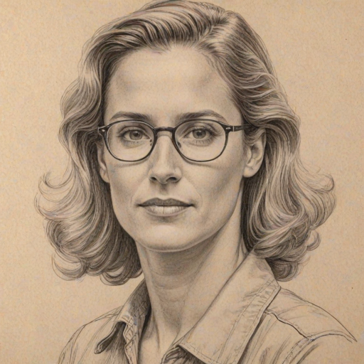 Magnificent Brandi Chastain, pencil sketch, portrait of Appealing woman 1936s in glasses, hair style beatnik, outline, clear lines, fine lines, 8k