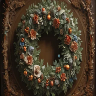 wreath drawing