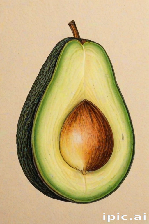 avocado drawing