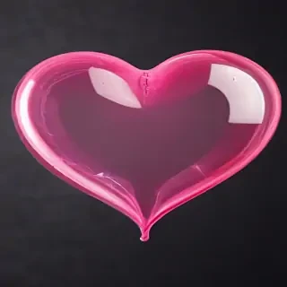 transparent pink heart