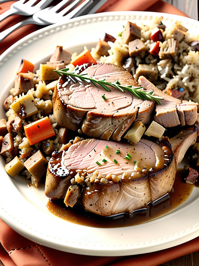 slow cooker pork chops and stuffing
