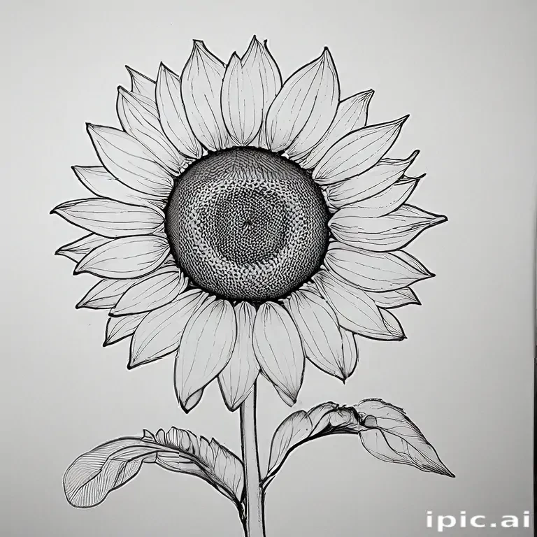sunflower outline