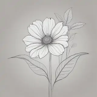flower line art