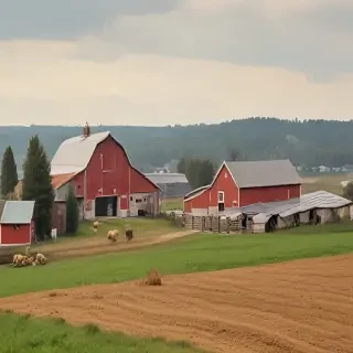 background of a farm