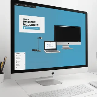 computer screen mockup