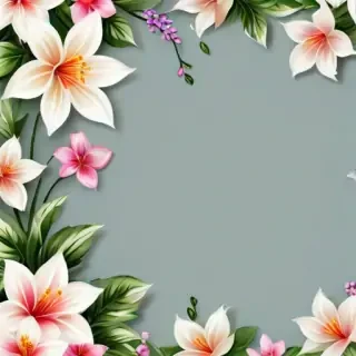transparent flower border