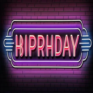 happy birthday neon sign png