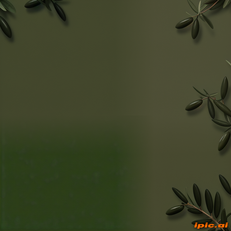 Elegant Olive Branches Framing a Soft Green Background for a Serene ...